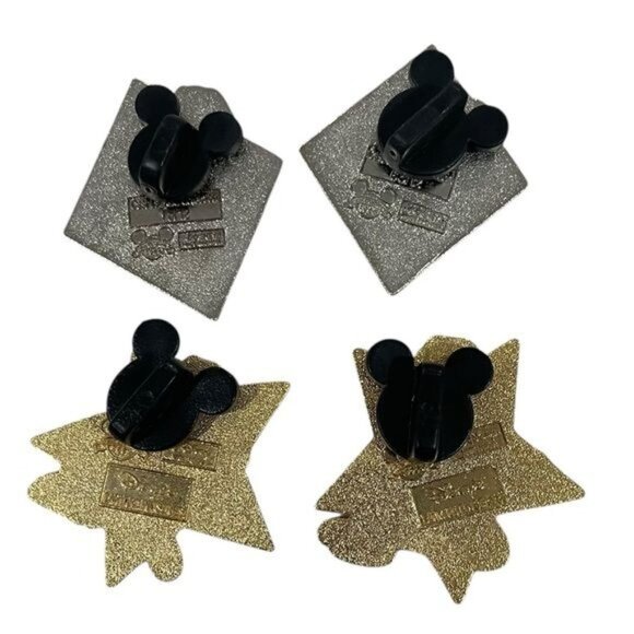 Disney Pins Cast Lanyard Set of 4 Star & Hidden Mickey Diamond Frame 2004-2006 - Picture 7 of 8